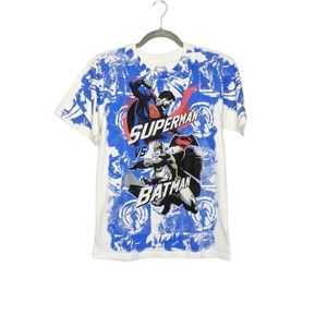 Superman Batman Dawn Justice Double Sided Tshirt Comic Cartoon Movie